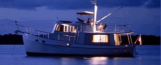 Another Krogen 42 photo -- this one at anchor.