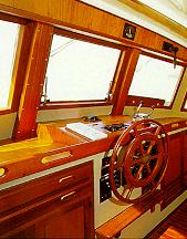 The Krogen 42 pilot house.