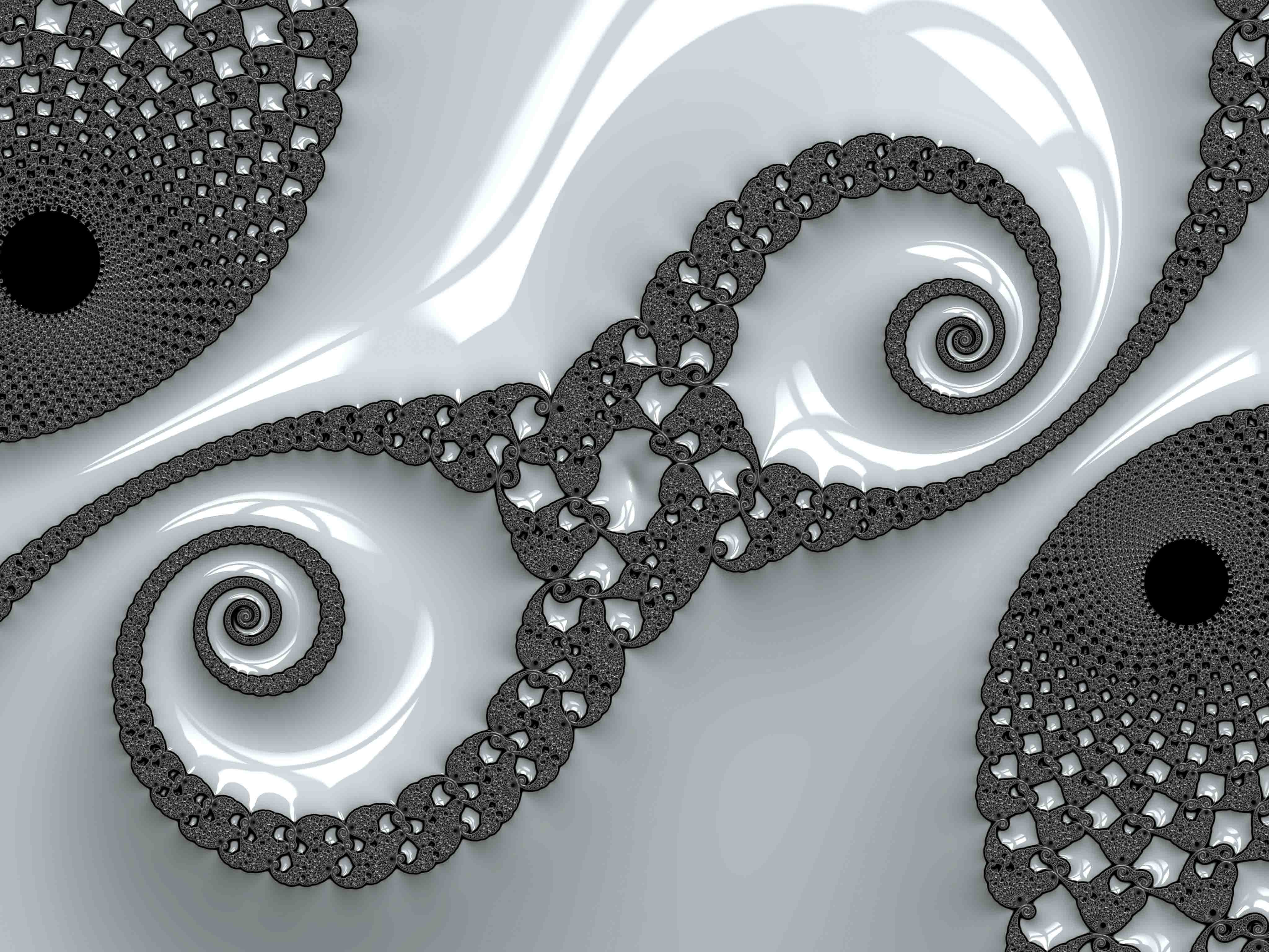 Black and White Fractal Image