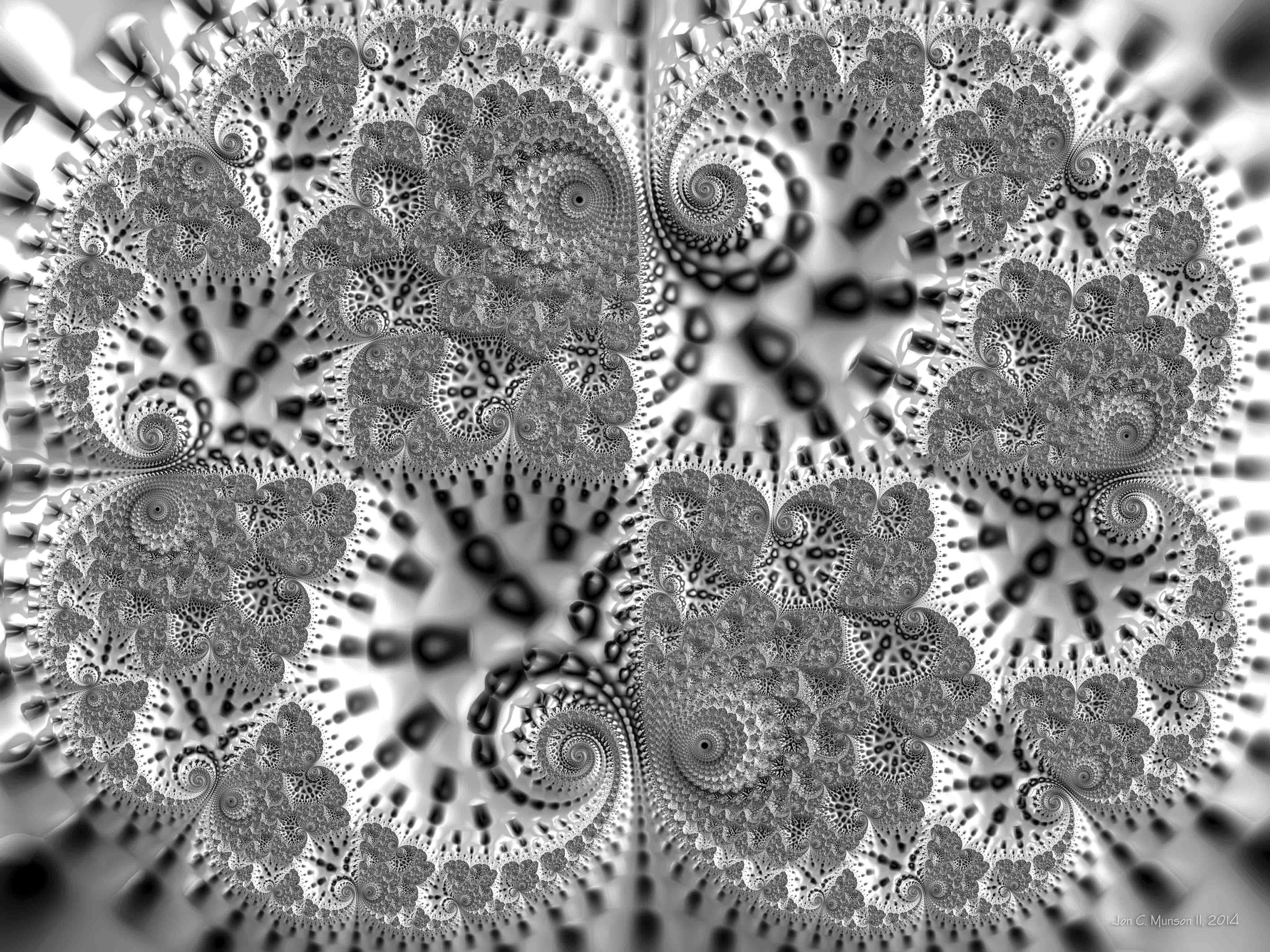 Black and White Fractal Image