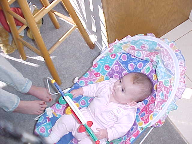 Jocelyn in baby seat