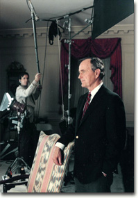 On location with President Bush (41)