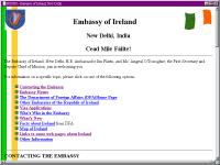 screenshot of Embassy of Ireland, New Delhi pages