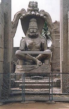 closeup of narasinha colossus