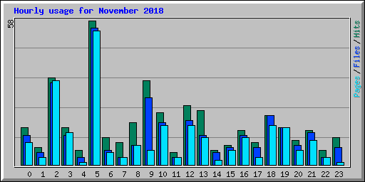Hourly usage for November 2018