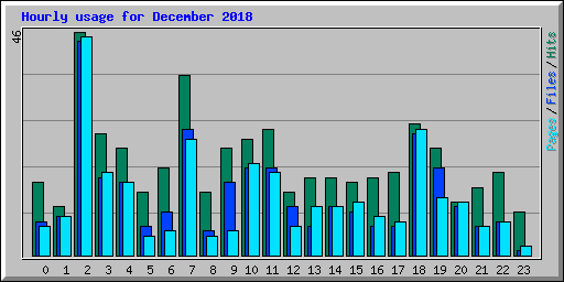 Hourly usage for December 2018