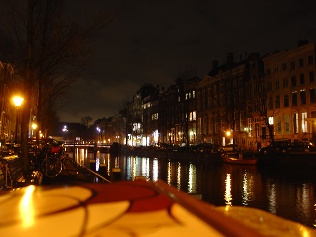 Herengracht at night toward Leidsestraat (#1)