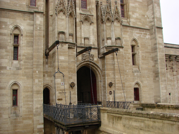 Drawbridge over moat
