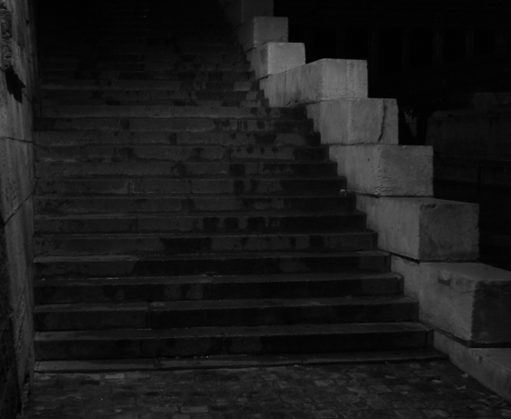 Stairs on left bank