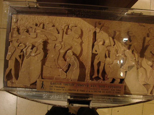 Tactile model of Les Vendanges Tapestry