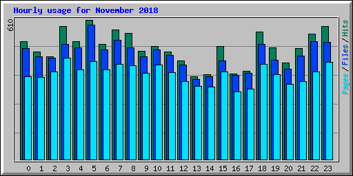 Hourly usage for November 2018