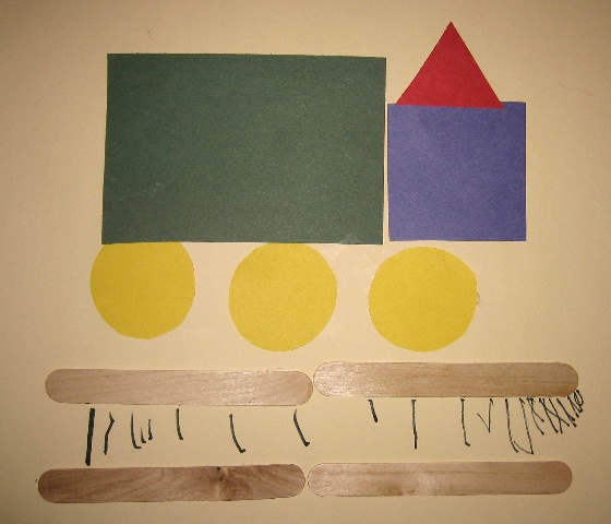 'Train' by M, paper collage (March 2008)