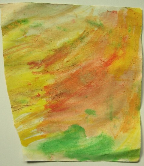 'A Colorful Elephant' by M, watercolor (Feb 2008)