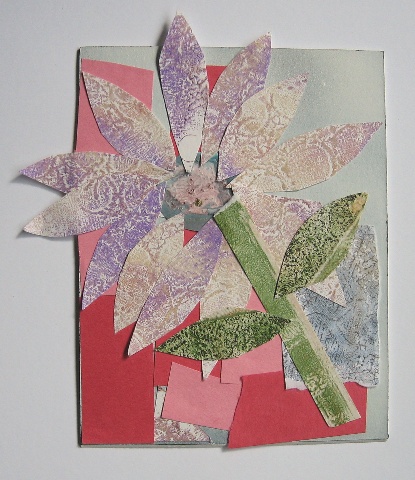 'Daisy' by E & G, paper collage (April 3, 2008)