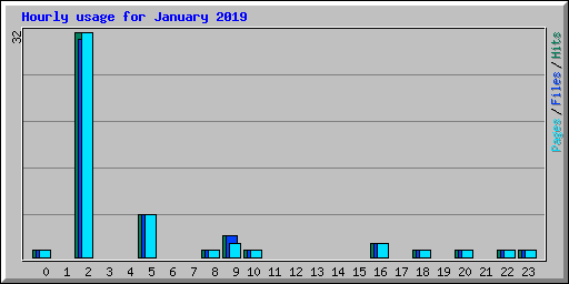 Hourly usage for January 2019