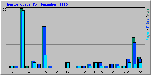 Hourly usage for December 2018