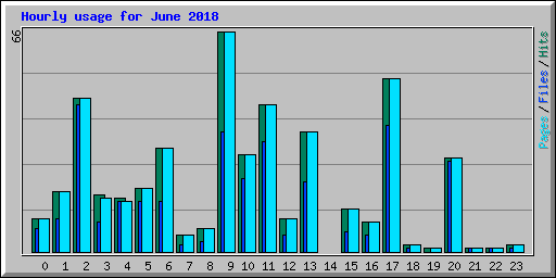 Hourly usage for June 2018