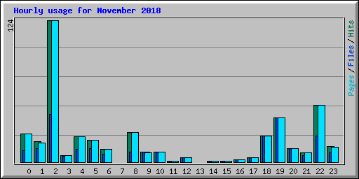 Hourly usage for November 2018