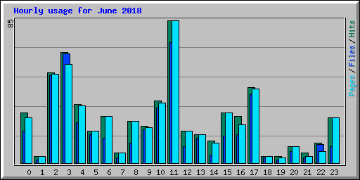 Hourly usage for June 2018