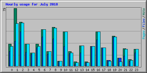 Hourly usage for July 2018