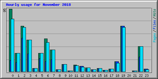 Hourly usage for November 2018