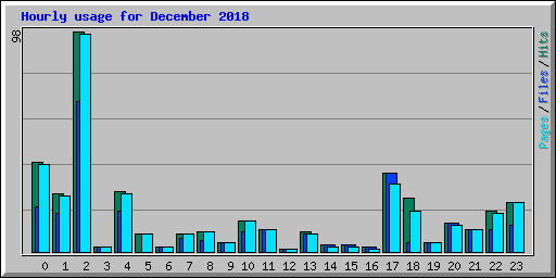 Hourly usage for December 2018