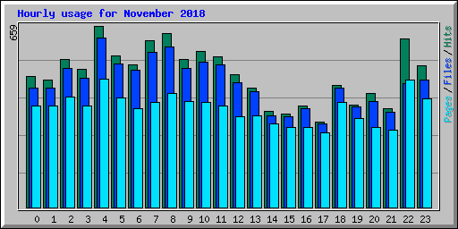 Hourly usage for November 2018