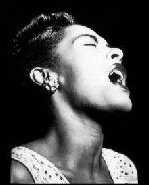 graphic image: photo of Billie Holiday singing