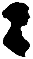 graphic image: a cameo of Jane Austen in silhouette