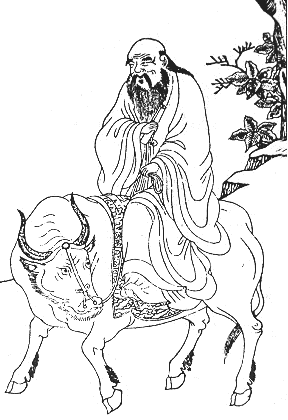 Laozi riding his ox