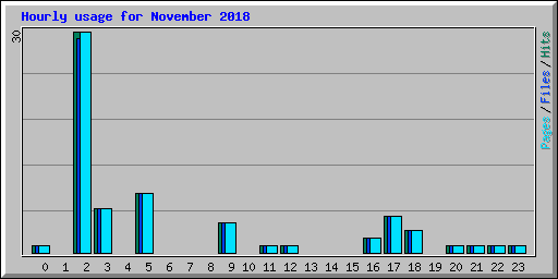 Hourly usage for November 2018