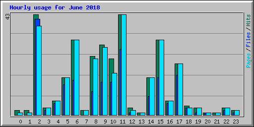 Hourly usage for June 2018