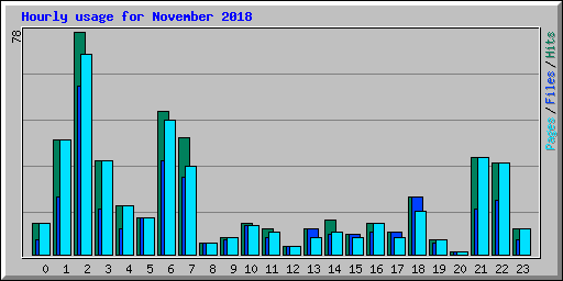 Hourly usage for November 2018