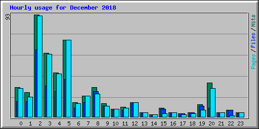 Hourly usage for December 2018