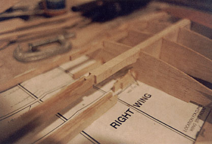 Notice the joinery on the wing spar repair