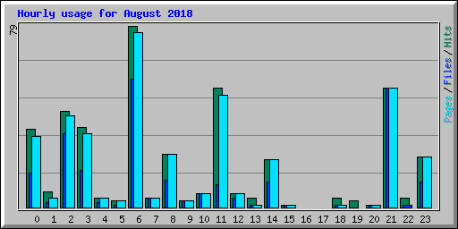 Hourly usage for August 2018