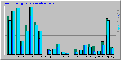 Hourly usage for November 2018