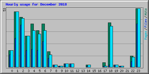 Hourly usage for December 2018