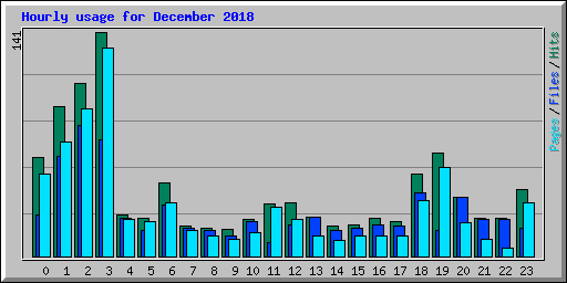 Hourly usage for December 2018