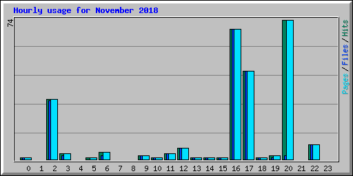 Hourly usage for November 2018