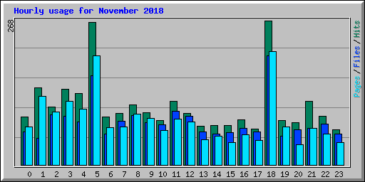 Hourly usage for November 2018