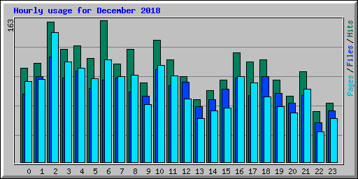 Hourly usage for December 2018