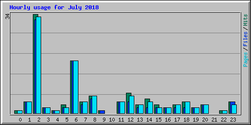 Hourly usage for July 2018