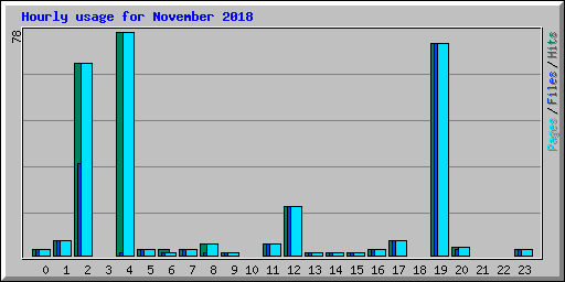 Hourly usage for November 2018