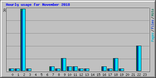 Hourly usage for November 2018
