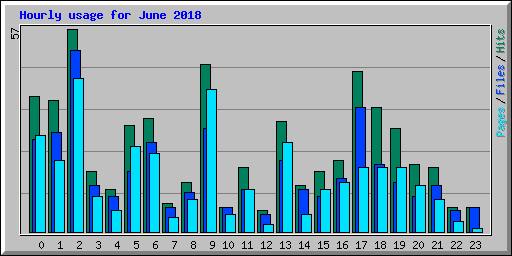 Hourly usage for June 2018