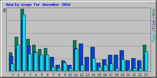 Hourly usage for December 2018