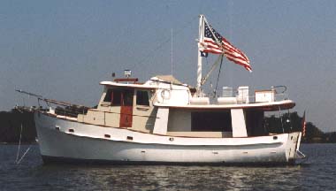 This is our very own Krogen 42, Salty Lady, on the 4th of July.
