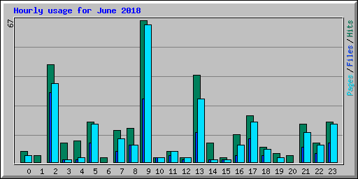 Hourly usage for June 2018