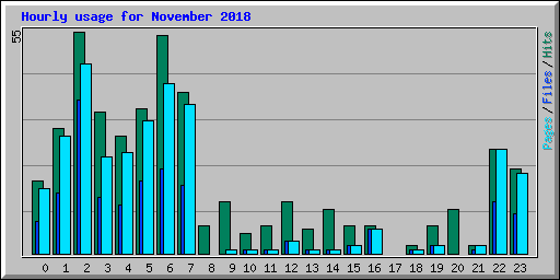 Hourly usage for November 2018